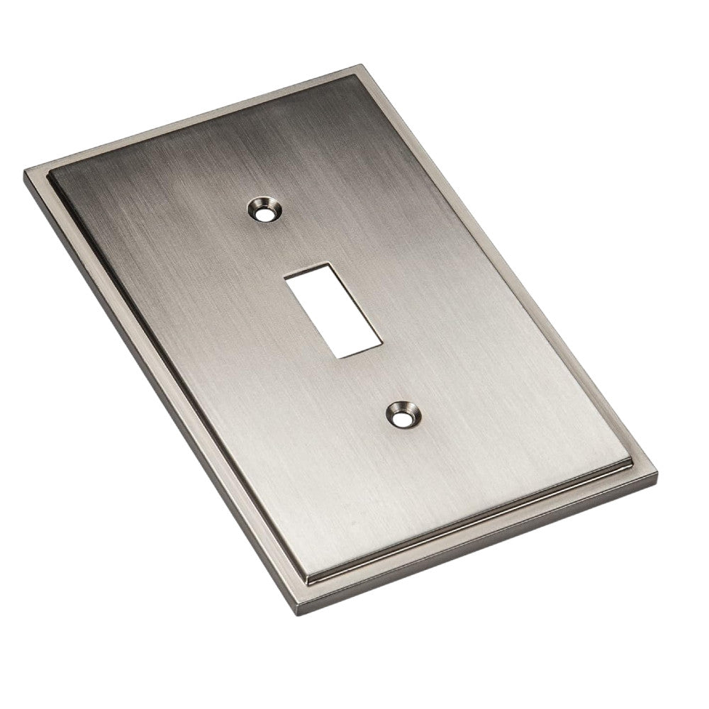 Harmon Satin Nickel Single Toggle Soft Modern Switchplate Cover