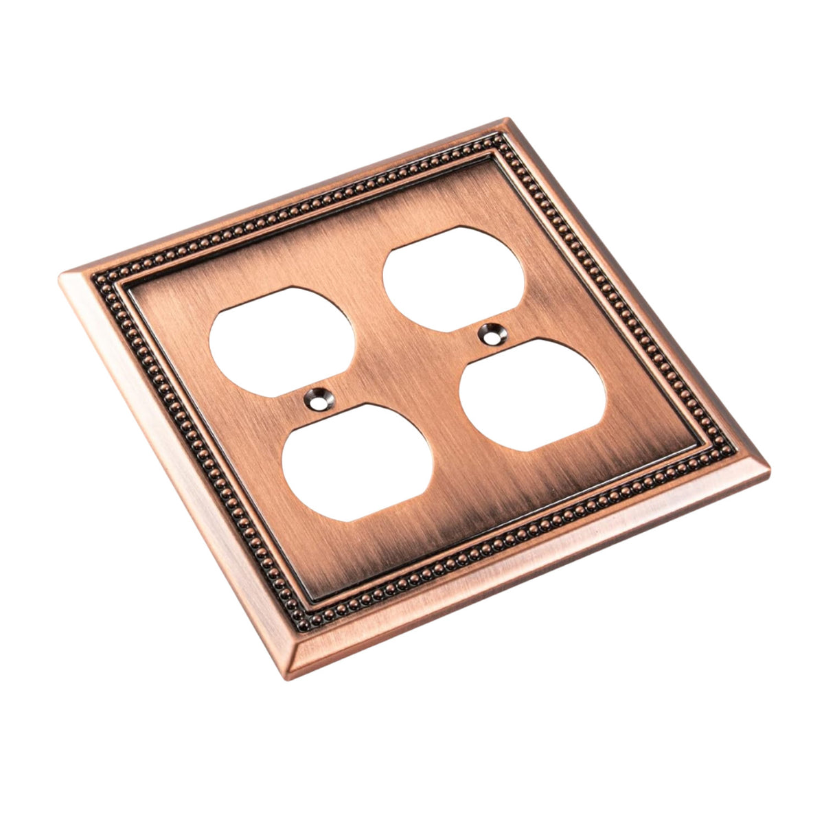 Harmon Antique Copper Double Duplex Decorative Outlet Cover