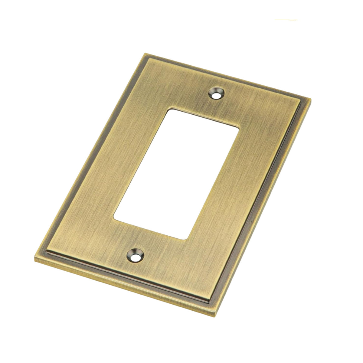 Harmon Antique Brass Single Decora Soft Modern Switchplate Cover