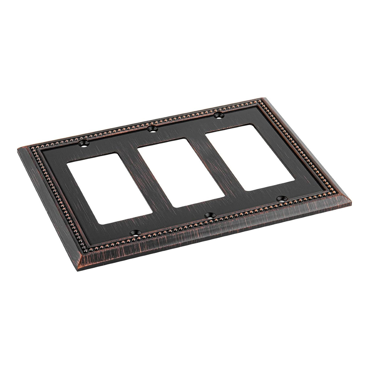 Harmon Aged Bronze Triple Decora Decorative Switchplate Cover