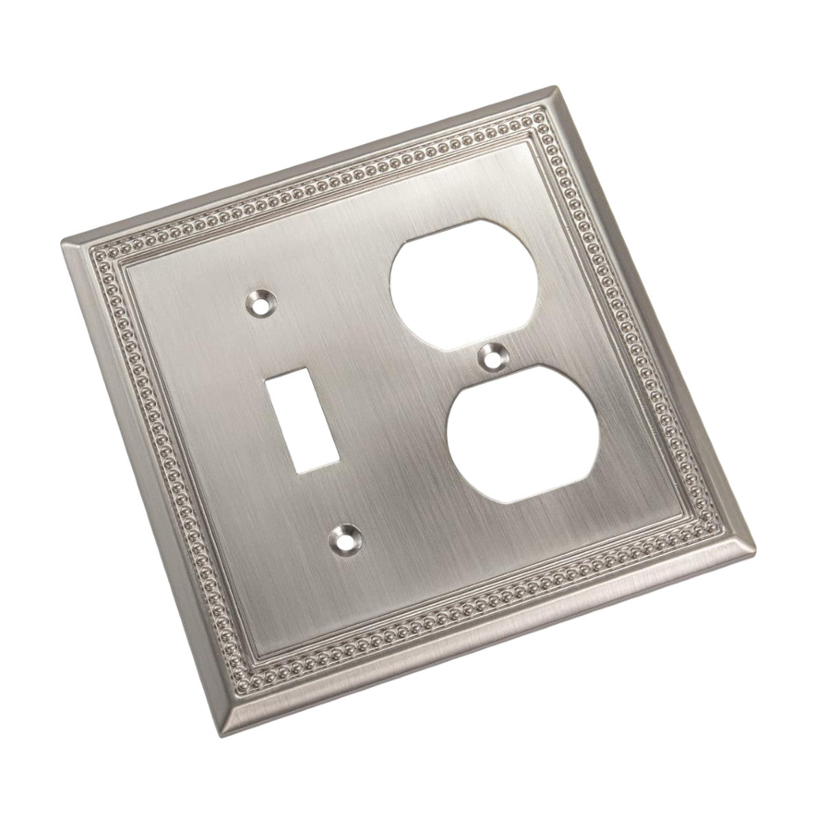 Harmon Satin Nickel Single Toggle / Single Duplex Decorative Switchplate Cover