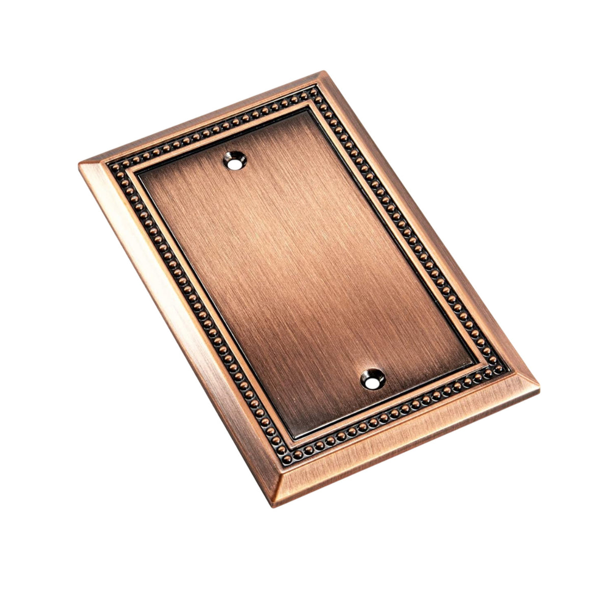 Harmon Antique Copper Single Blank Decorative Switchplate Cover
