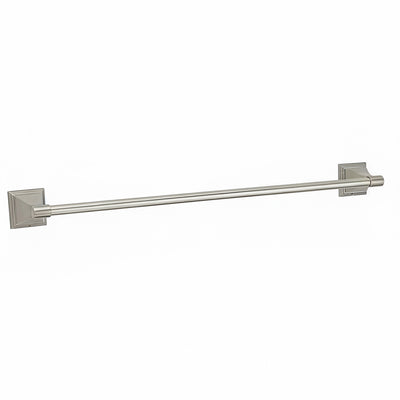 Towel bar with decorative brackets on a white background