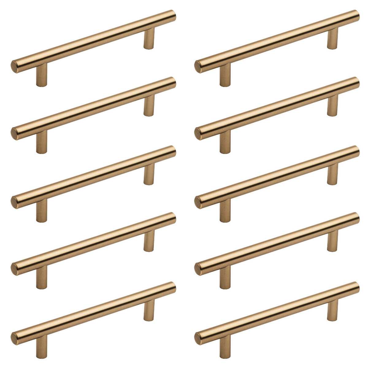 Diversa Gold Champagne Euro Style 5&quot; (128mm) Cabinet Bar Pull