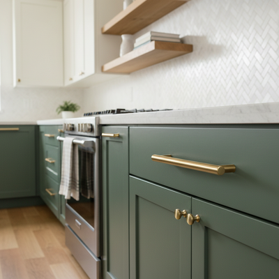 Diversa Gold Champagne Euro Style 5" (128mm) Cabinet Bar Pull