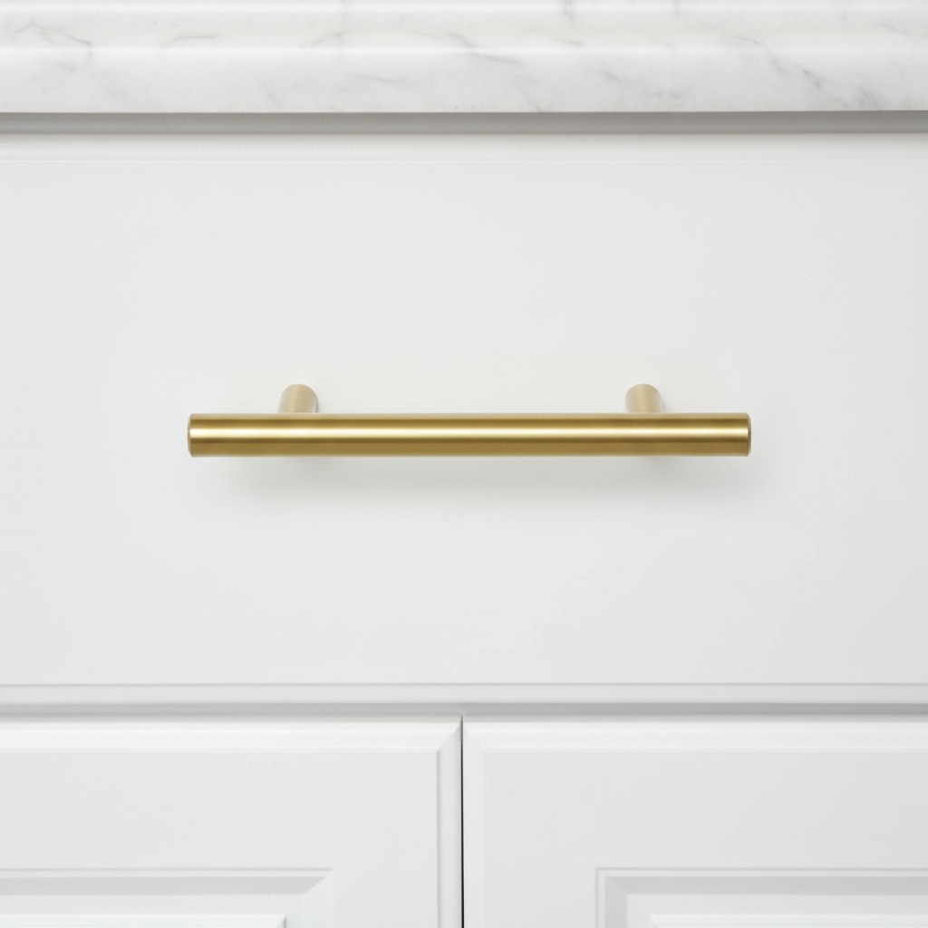 Diversa Gold Champagne Euro Style 3" (76mm) Cabinet Bar Pull