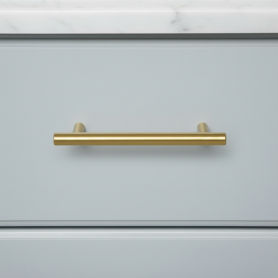 Diversa Gold Champagne Euro Style 3-3/4" (96mm) Cabinet Bar Pull