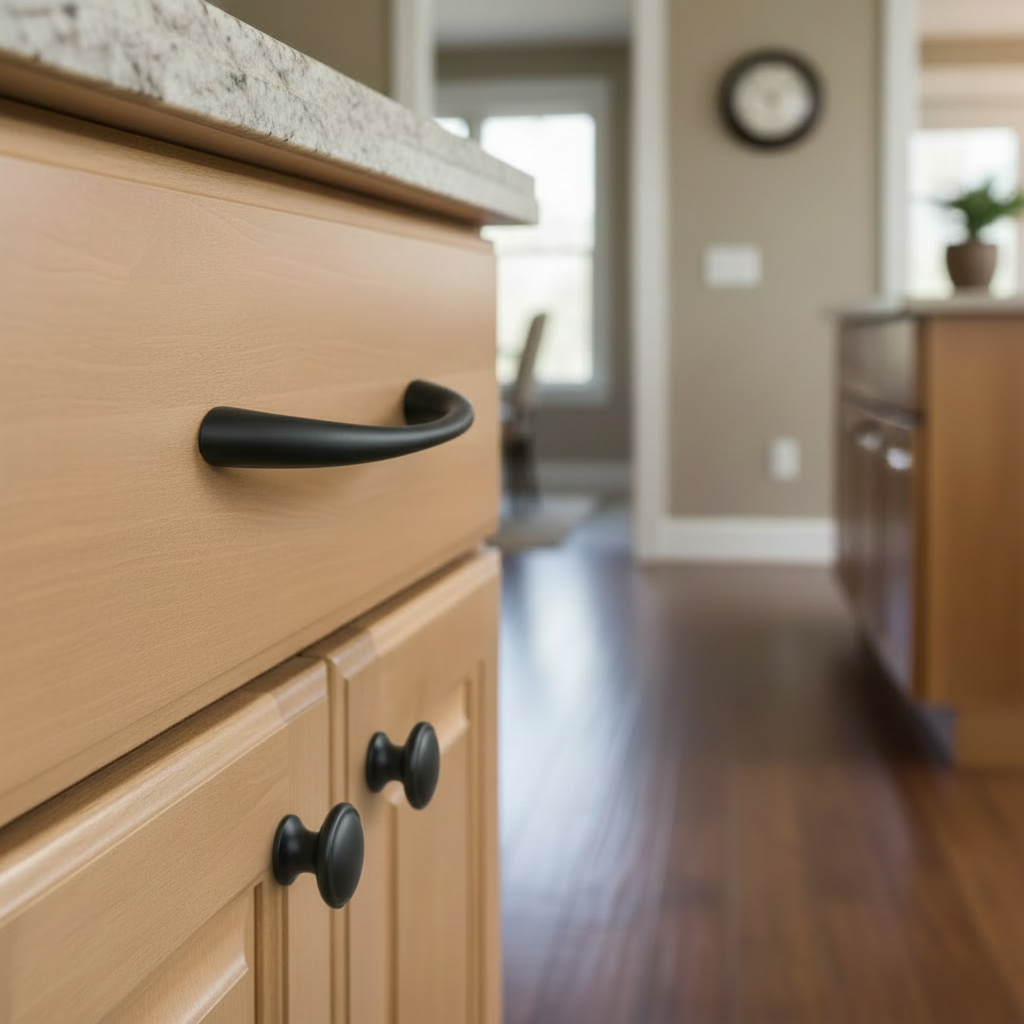 Cosmas 4003FB Flat Black Arch Cabinet Pull