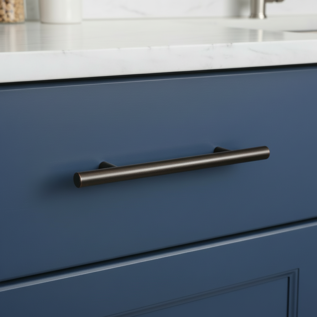 Cosmas 404-96ORB Oil Rubbed Bronze Slim Line Euro Style Bar Pull