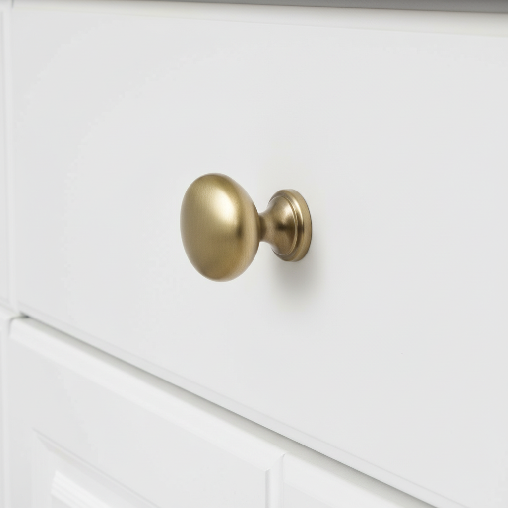 Diversa Gold Champagne Round Decorative Cabinet Knob