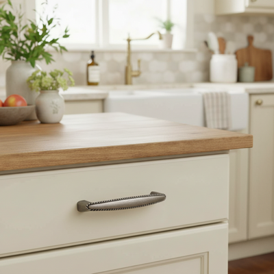 Cosmas 4111WN Weathered Nickel Rope Cabinet Pull