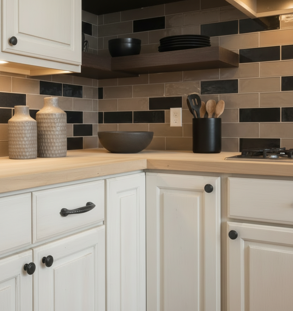 Cosmas 4114FB Flat Black Rope Cabinet Pull