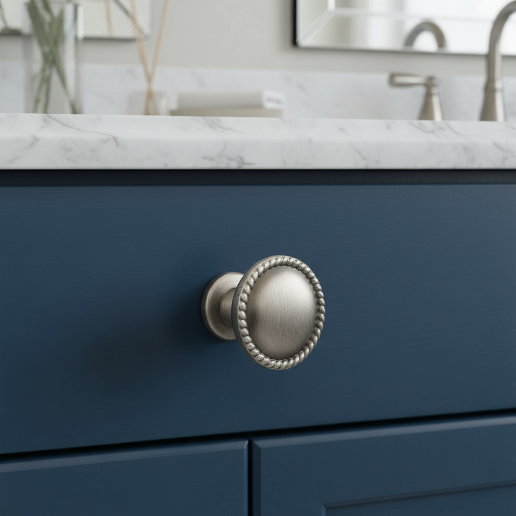 Cosmas 4115AS Antique Silver Rope Cabinet Knob