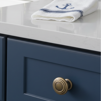 Cosmas 4122BAB Brushed Antique Brass Ring Cabinet Knob