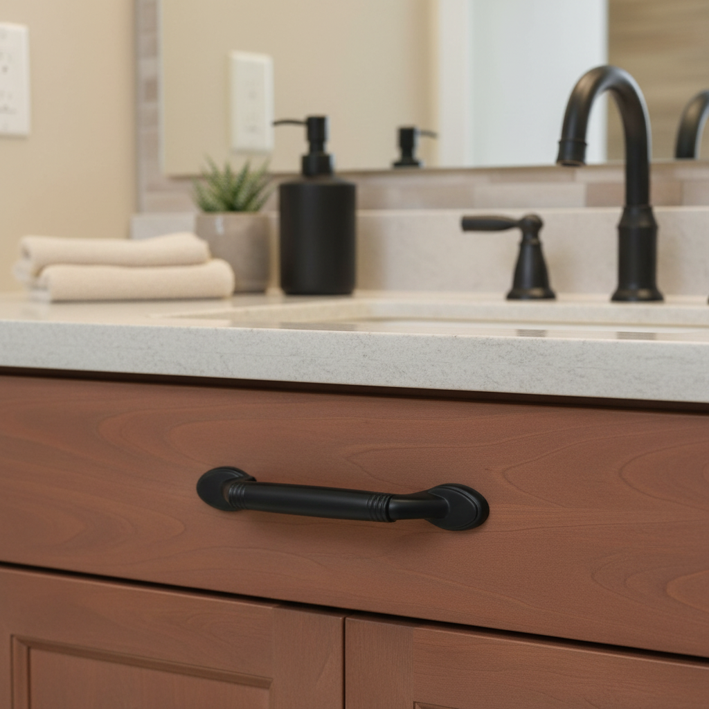 Cosmas 4183FB Flat Black Cabinet Pull