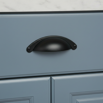 Cosmas 4198FB Flat Black Cabinet Cup Pull
