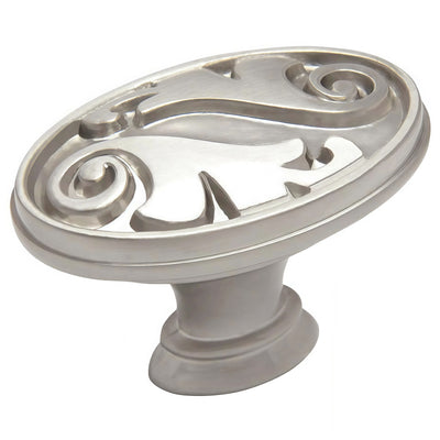 Cosmas 4297SN Satin Nickel Floral Cabinet Knob
