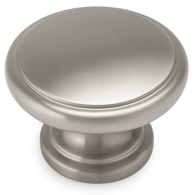 Satin nickel oversized cabinet knob