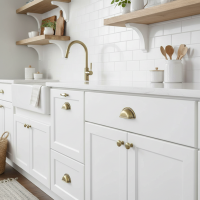 Cosmas 4310BAB Brushed Antique Brass Cabinet Cup Pull