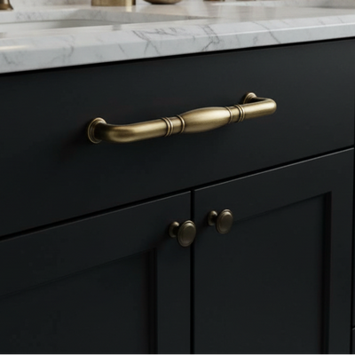Cosmas 4313-128BAB Brushed Antique Brass Cabinet Pull