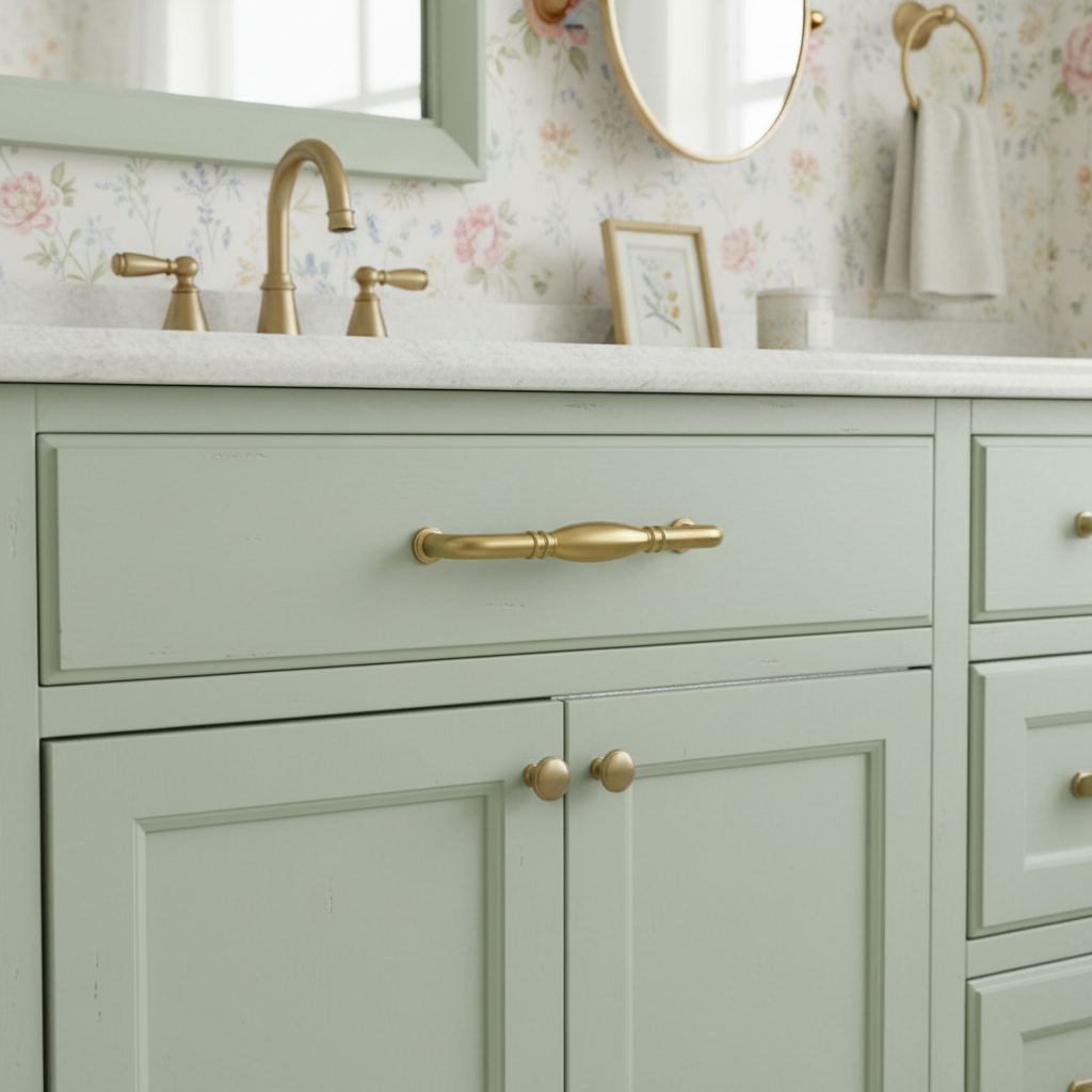 Cosmas 4313-128BB Brushed Brass Cabinet Pull