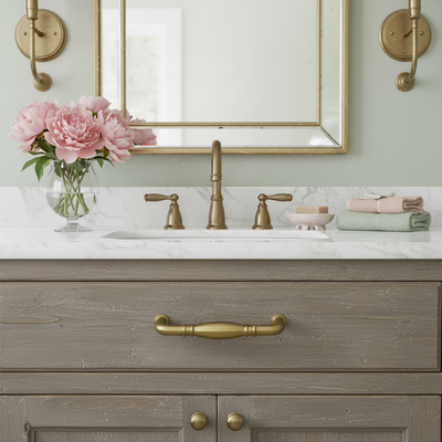 Cosmas 4313-96BB Brushed Brass Cabinet Pull