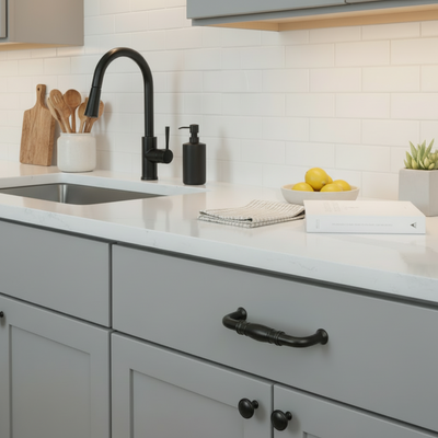 Cosmas 4313FB Flat Black Cabinet Pull