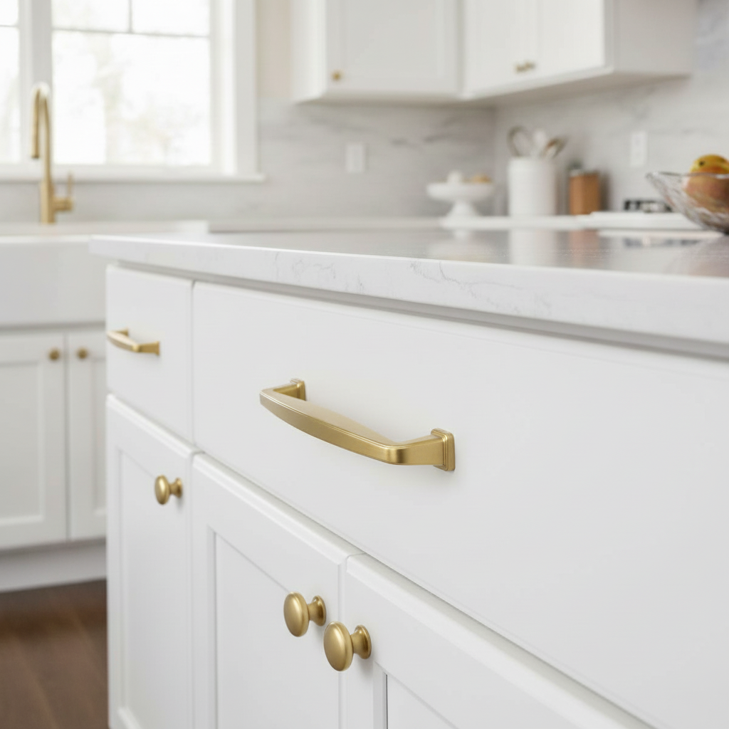 Cosmas 4392-128BB Brushed Brass Cabinet Pull