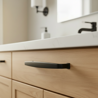 Cosmas 4392-128FB Flat Black Cabinet Pull