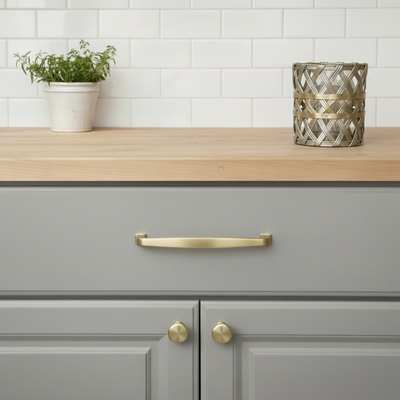 Cosmas 4392-160BB Brushed Brass Cabinet Pull
