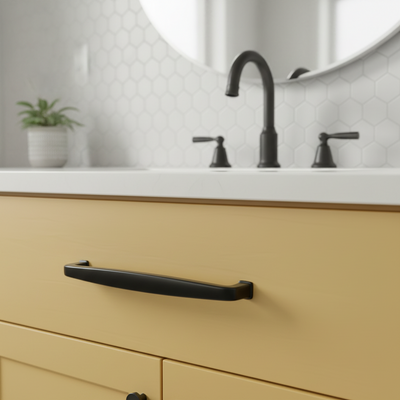 Cosmas 4392-192FB Flat Black Cabinet Pull