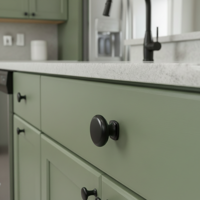 Cosmas 4395FB Flat Black Cabinet Knob