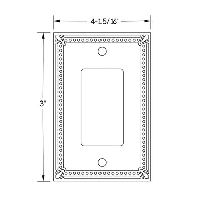 Cosmas 44000-SN Satin Nickel Single GFCI / Decora Wall Plate