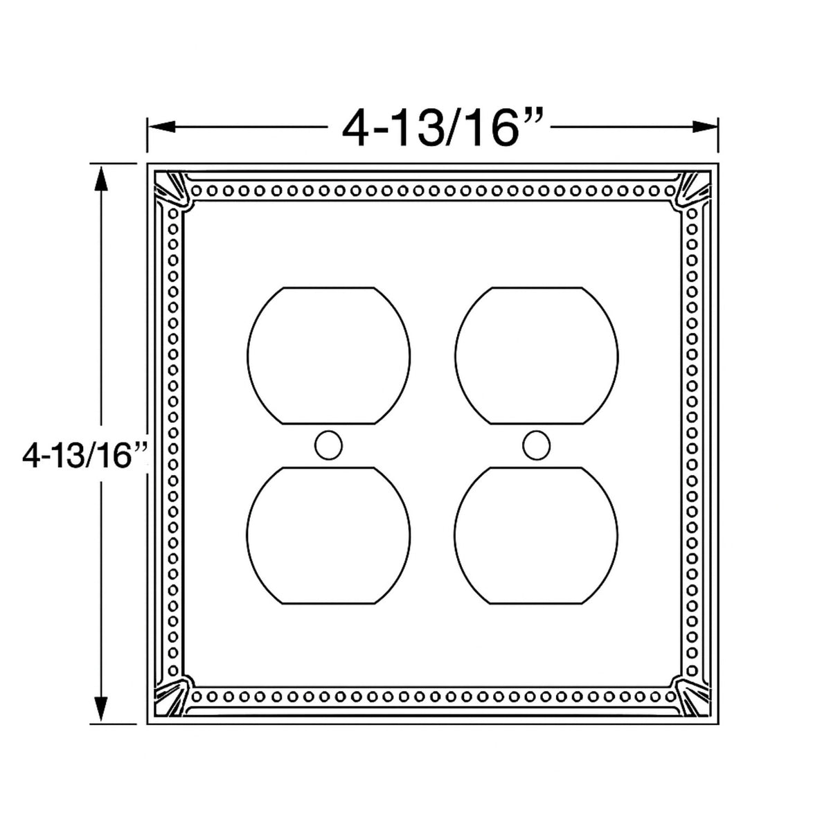 Cosmas 44013-ORB Oil Rubbed Bronze Double Duplex Outlet Wall Plate