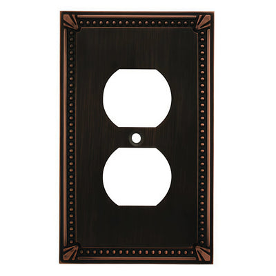 Cosmas 44018-ORB Oil Rubbed Bronze Single Duplex Outlet Wall Plate