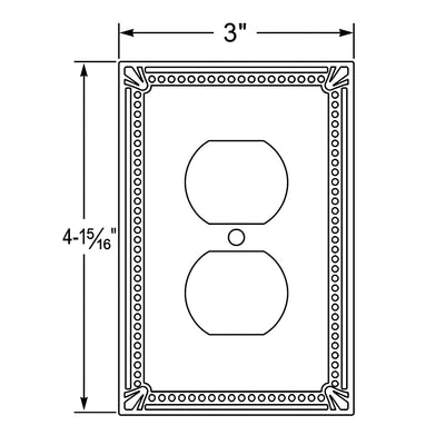 Cosmas 44018-ORB Oil Rubbed Bronze Single Duplex Outlet Wall Plate