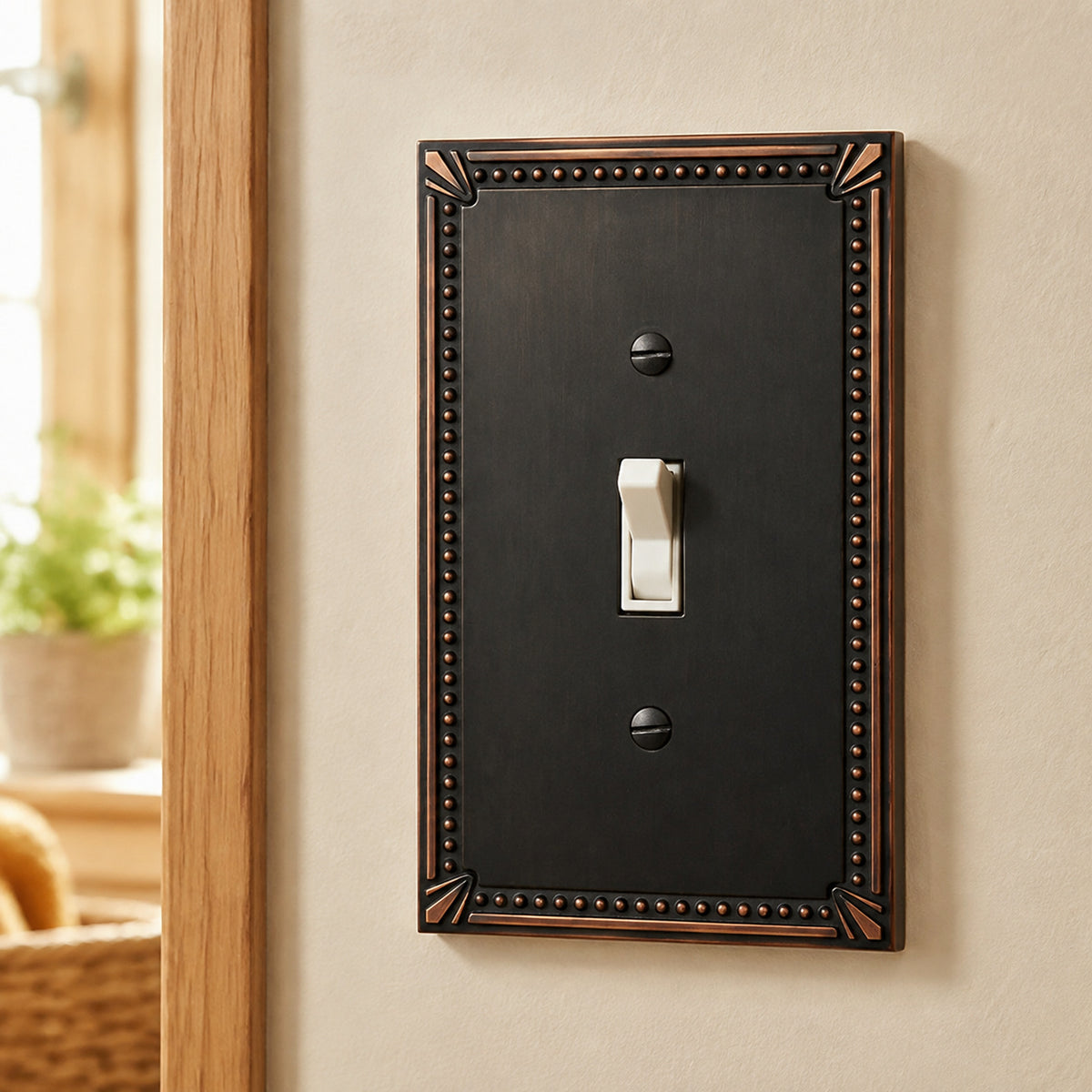 Cosmas 44055-ORB Oil Rubbed Bronze Single Toggle Switchplate Cover