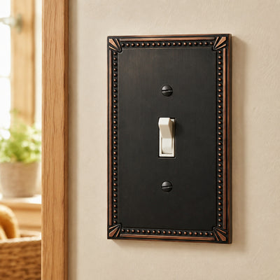 Cosmas 44055-ORB Oil Rubbed Bronze Single Toggle Switchplate Cover