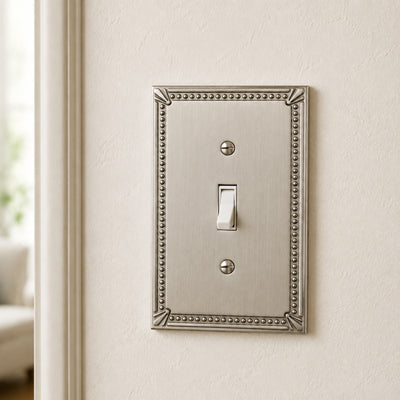 Cosmas 44055-SN Satin Nickel Single Toggle Switchplate Cover