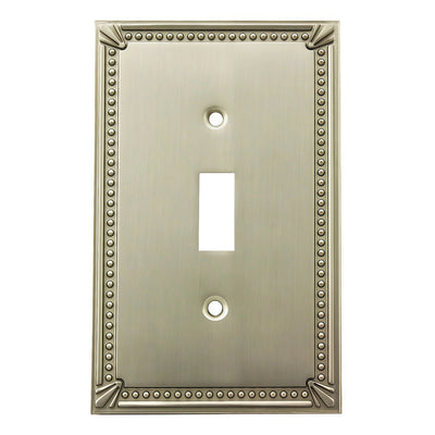 Cosmas 44055-SN Satin Nickel Single Toggle Switchplate Cover