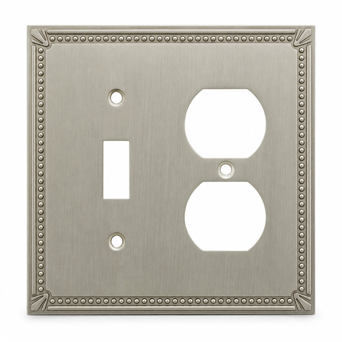 Cosmas 44059-SN Satin Nickel Single Toggle / Duplex Combo