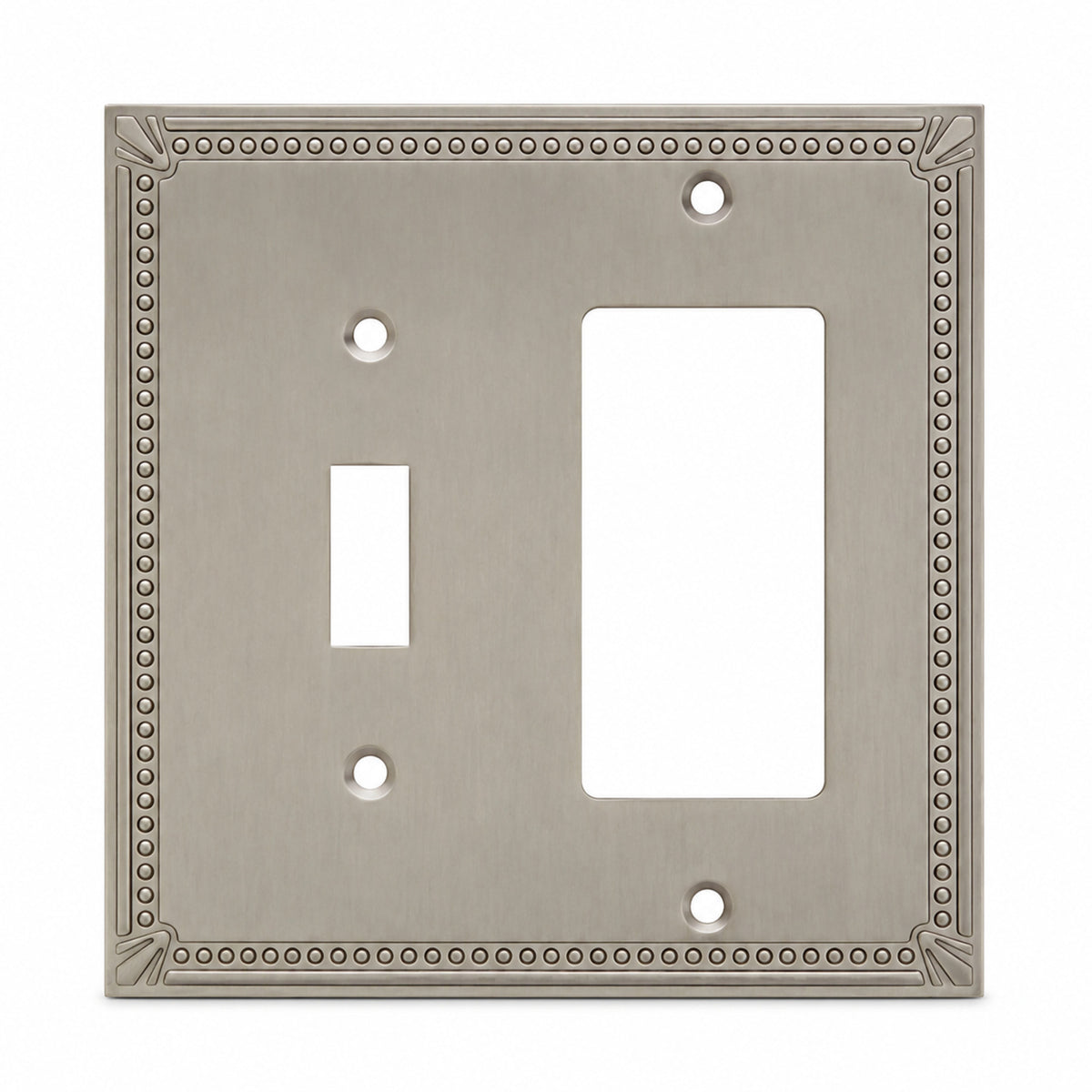 Cosmas 44072-SN Satin Nickel Single Toggle / GFCI Decora Combo