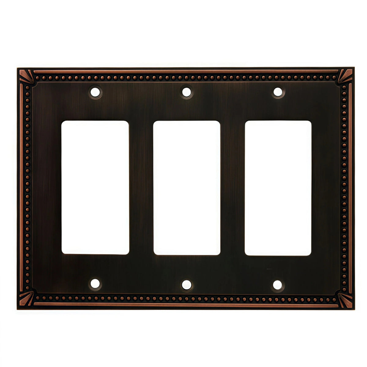 Cosmas 44095-ORB Oil Rubbed Bronze Triple GFCI / Decora Wall Plate