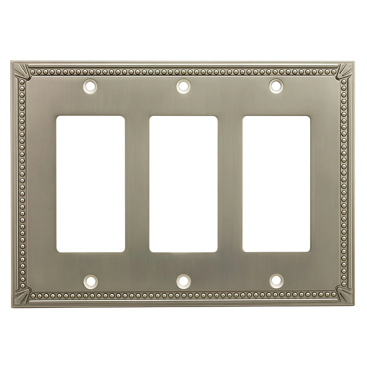 Cosmas 44095-SN Satin Nickel Triple GFCI / Decora Wall Plate