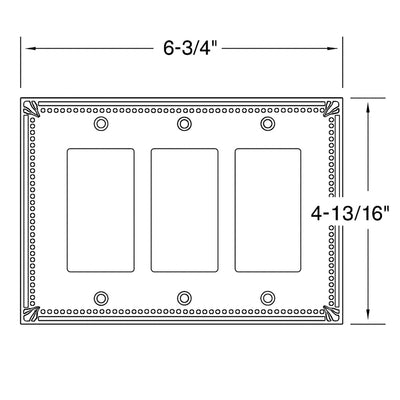 Cosmas 44095-ORB Oil Rubbed Bronze Triple GFCI / Decora Wall Plate