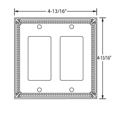 Cosmas 44098-ORB Oil Rubbed Bronze Double GFCI / Decora Wall Plate