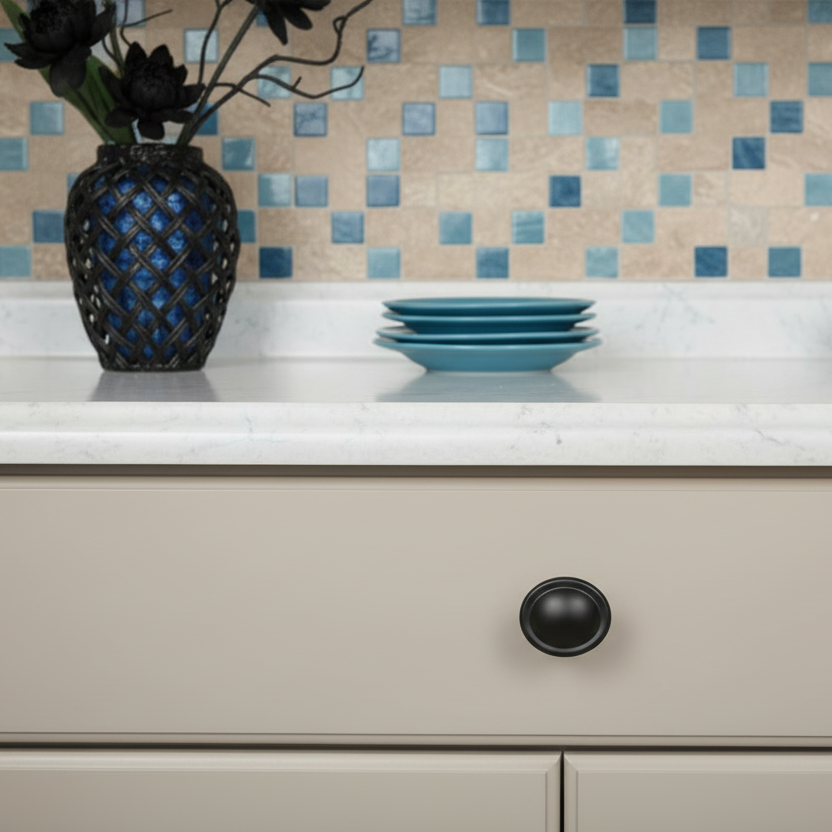 Cosmas 4539FB Flat Black Cabinet Knob