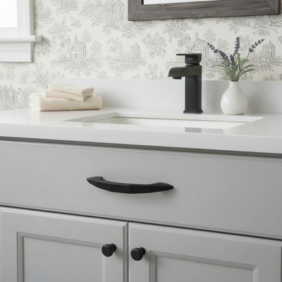 Cosmas 4563FB Flat Black Cabinet Pull
