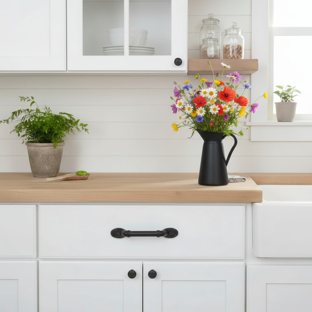 Cosmas 4577FB Flat Black Cabinet Pull