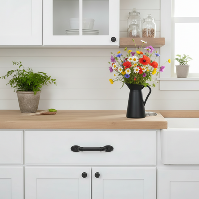 Cosmas 4577FB Flat Black Cabinet Pull